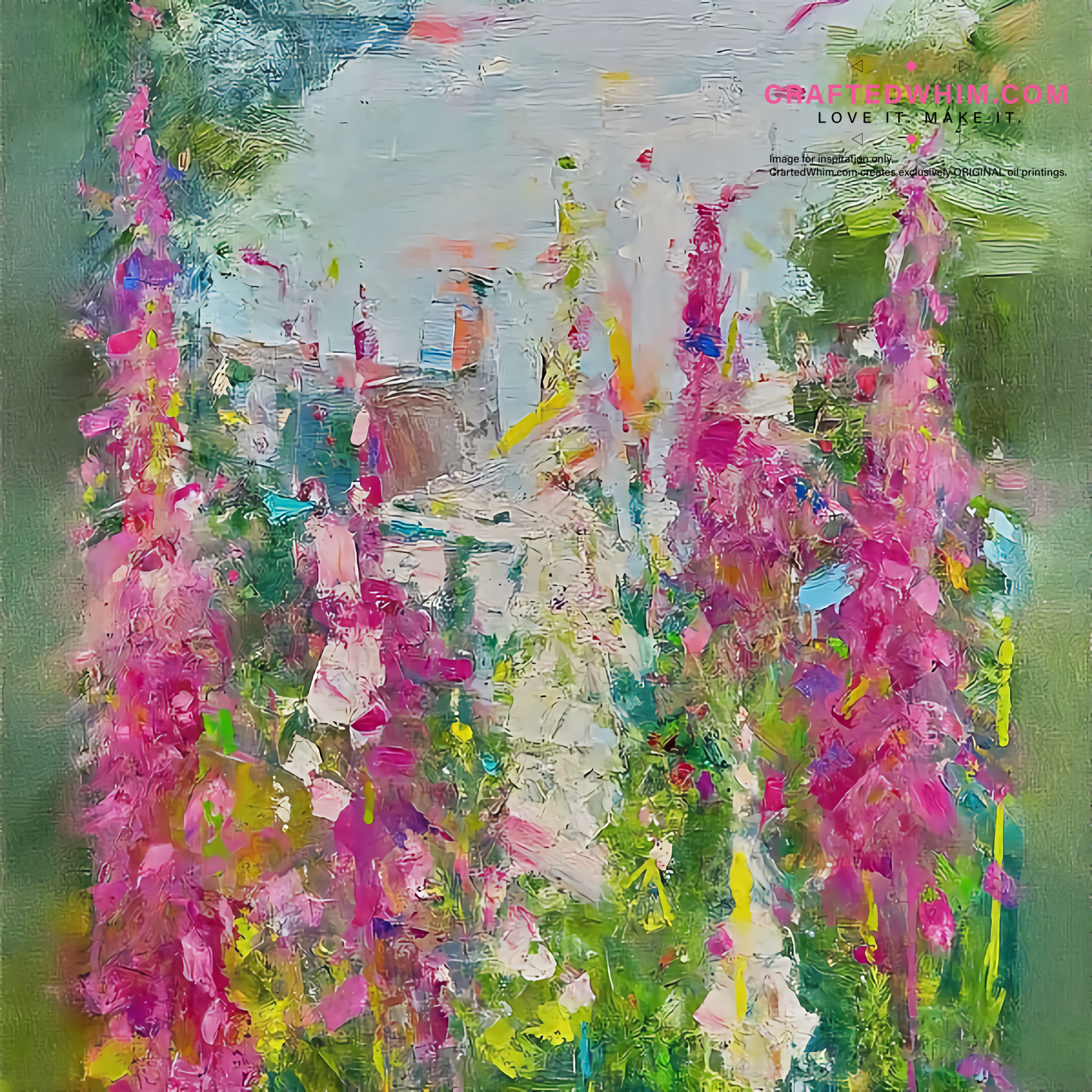 Garden Geometry - oil painting print By Anson Ang HK