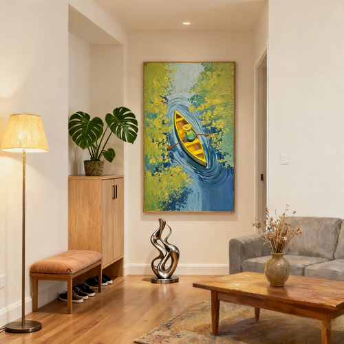 Absolute Plane of the Lake - oil painting print By Anson Ang HK
