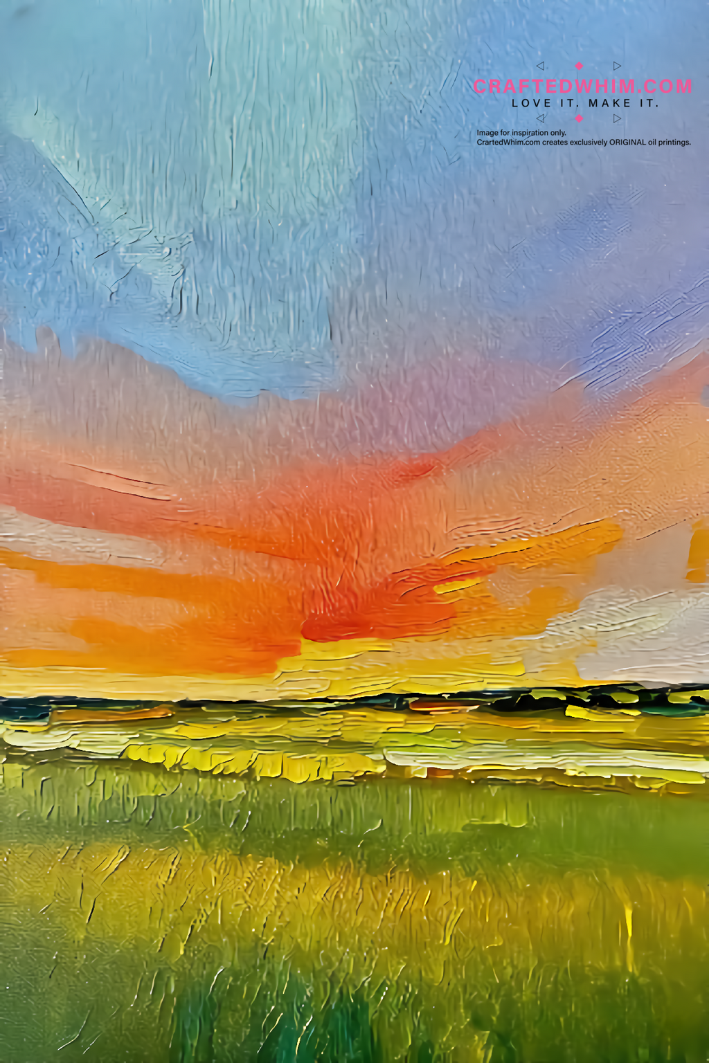 Bloodlike Sunset - oil painting print By Anson Ang HK