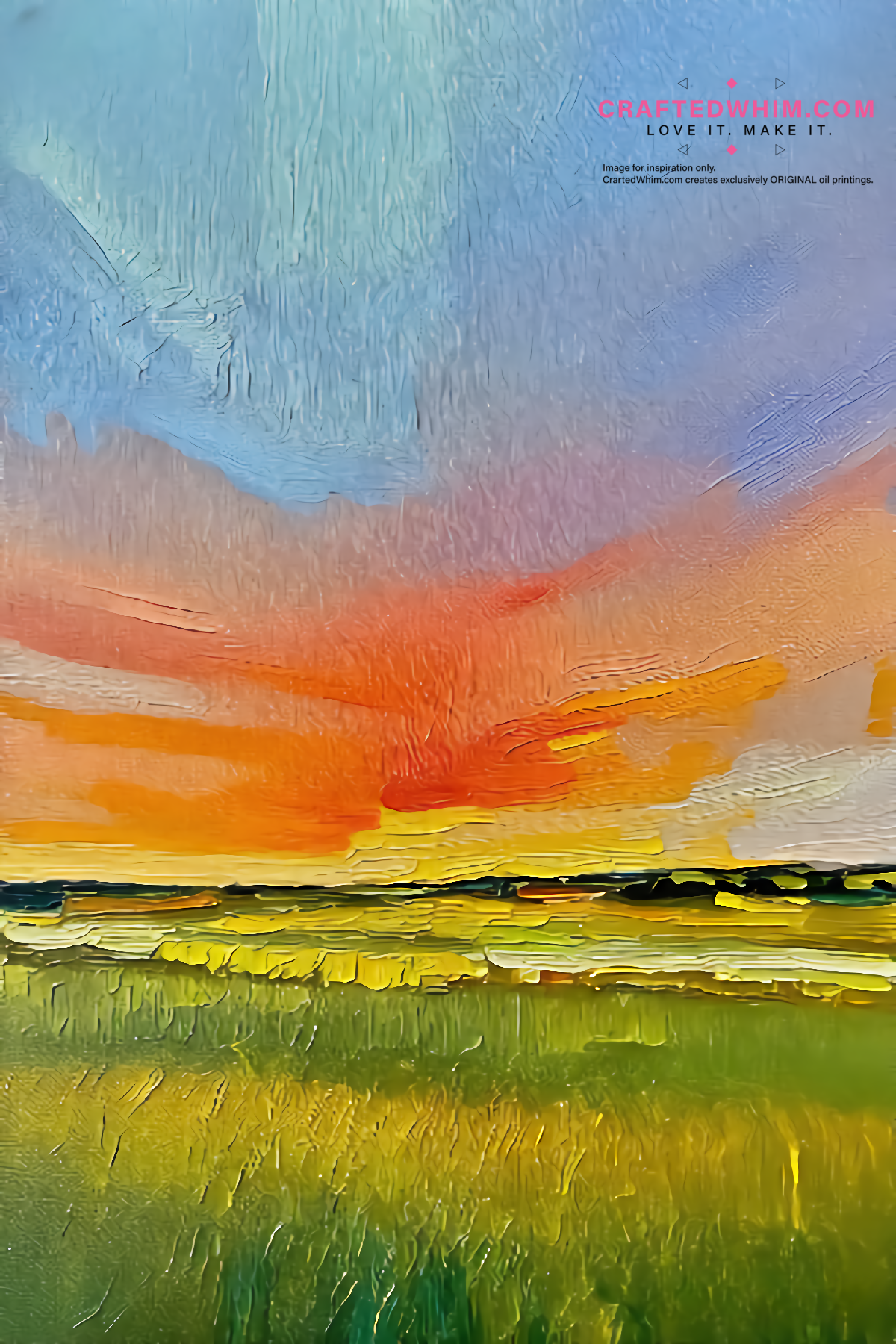 Bloodlike Sunset - oil painting print By Anson Ang HK