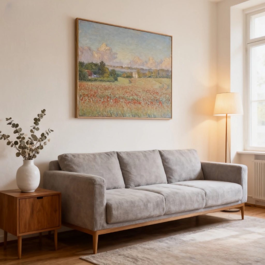 Chronology of Returning Herds - oil painting print By Anson Ang HK