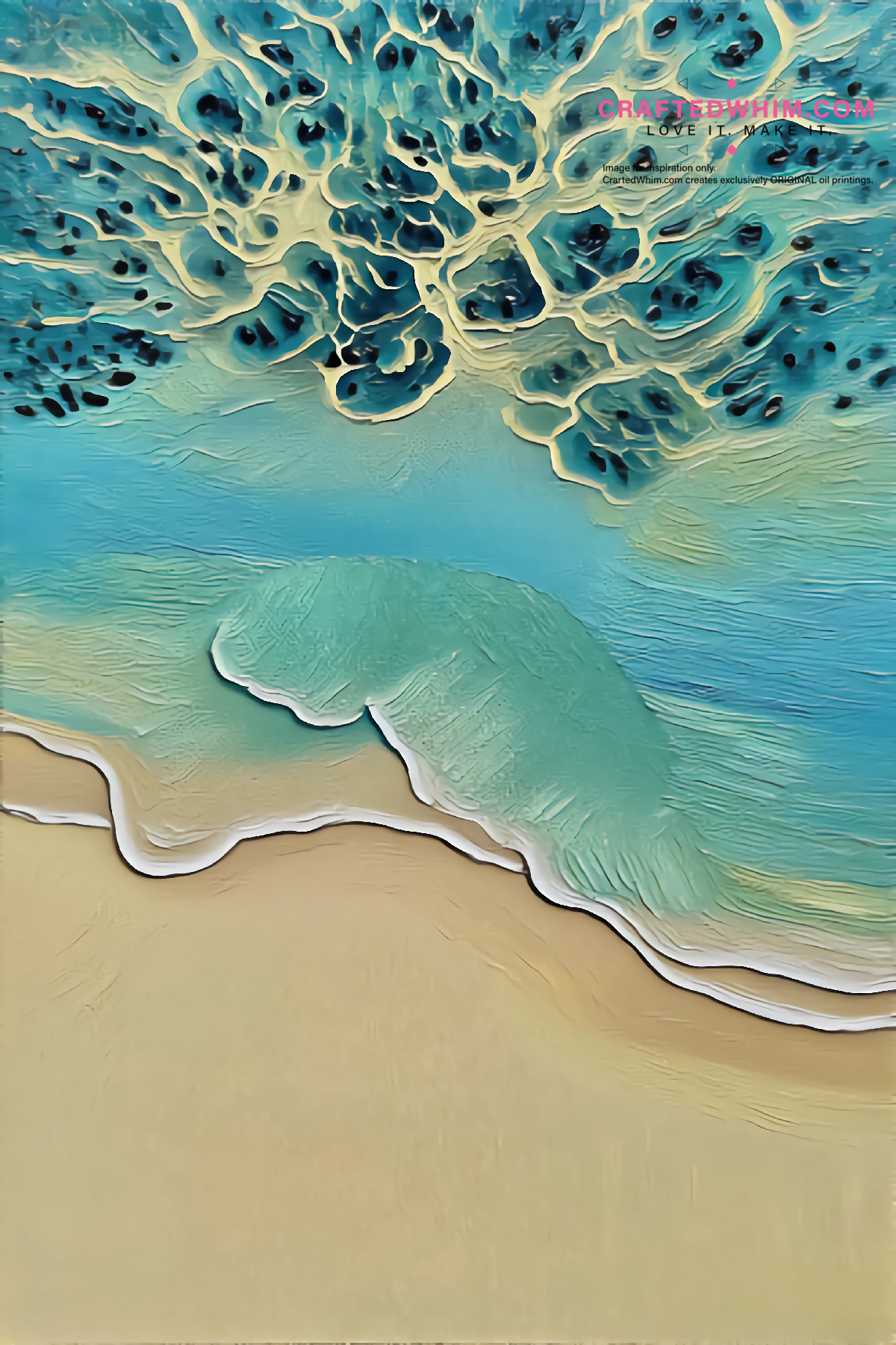 Confluence of Fresh and Brine - oil painting print By Anson Ang HK