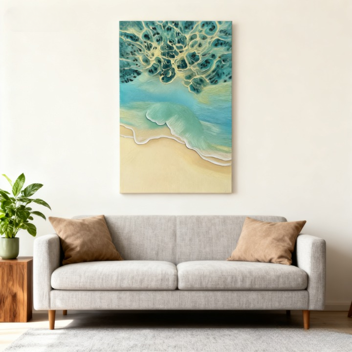 Confluence of Fresh and Brine - oil painting print By Anson Ang HK