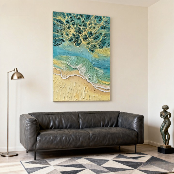 Confluence of Fresh and Brine - oil painting print By Anson Ang HK