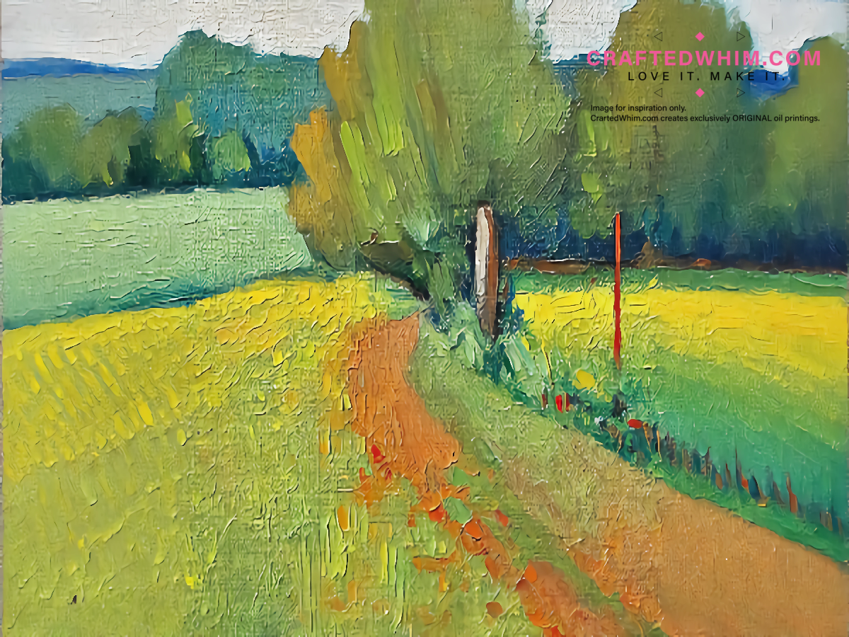 Contour Line Poetry of Terraces - oil painting print By Anson Ang HK