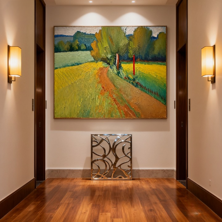 Contour Line Poetry of Terraces - oil painting print By Anson Ang HK