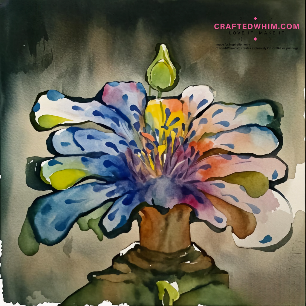 Crimson Ink Wash - oil painting print By Anson Ang HK