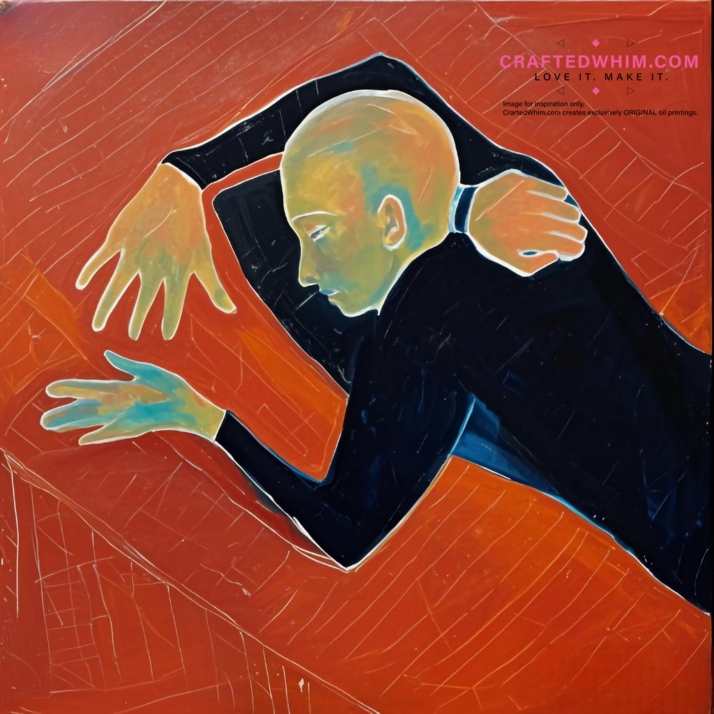 Crimson Pulse - oil painting print By Anson Ang HK