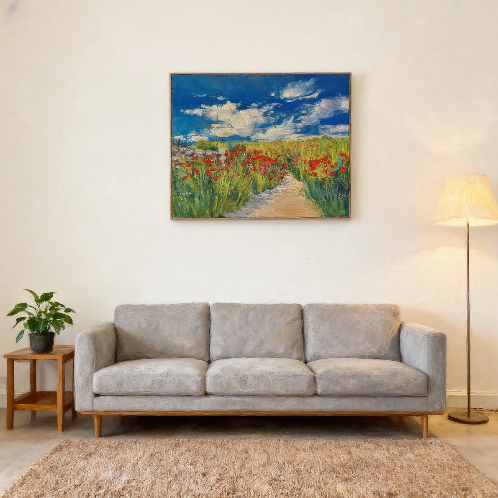 Depth of Indigo - oil painting print By Anson Ang HK