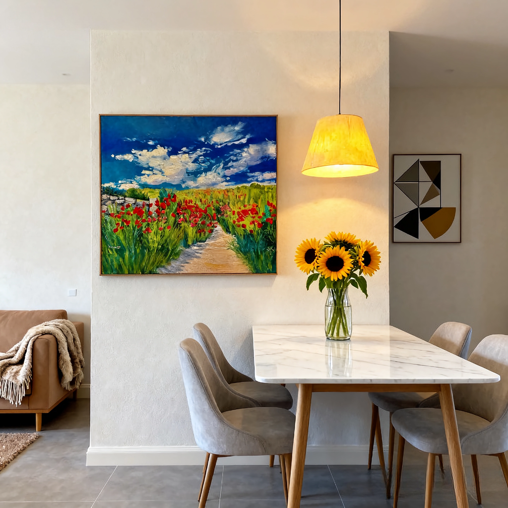 Depth of Indigo - oil painting print By Anson Ang HK