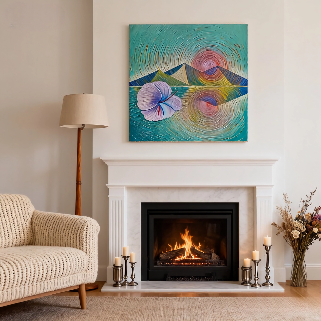 Drifting Clouds Whisper - oil painting print By Anson Ang HK