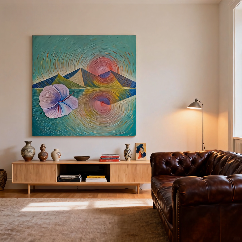 Drifting Clouds Whisper - oil painting print By Anson Ang HK