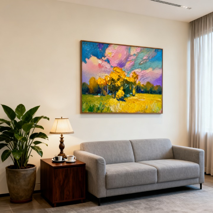 Emotional Curve of Color Temperature - oil painting print By Anson Ang HK