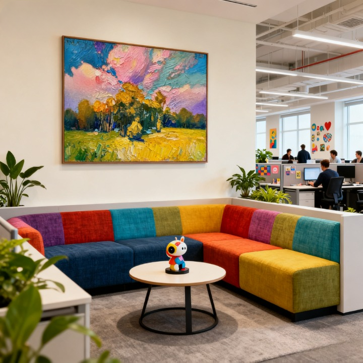 Emotional Curve of Color Temperature - oil painting print By Anson Ang HK