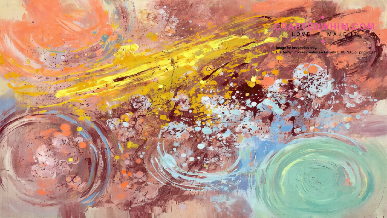 Entropic Glyphs - oil painting print By Anson Ang HK