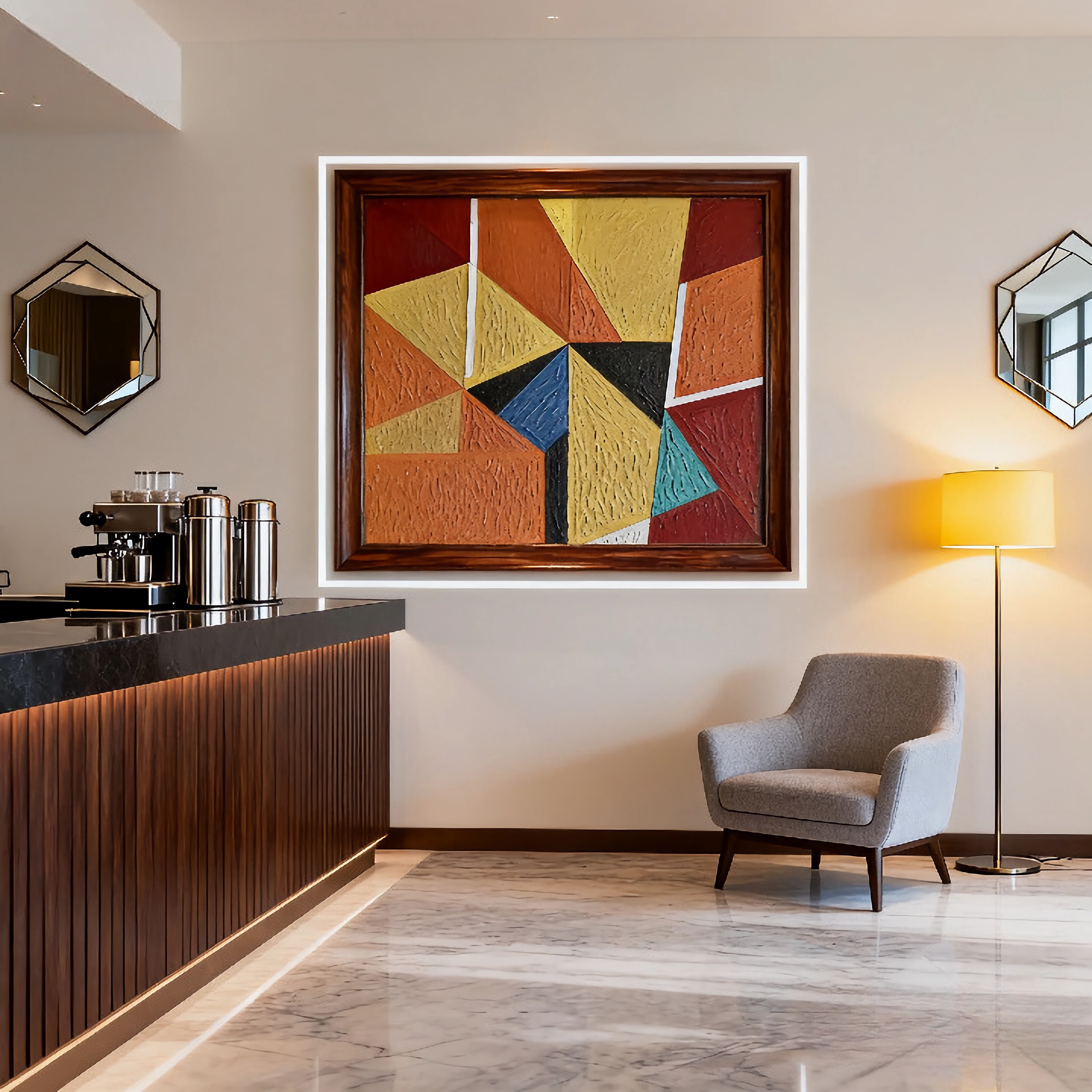 Geometry of Awakening - oil painting print By Anson Ang HK