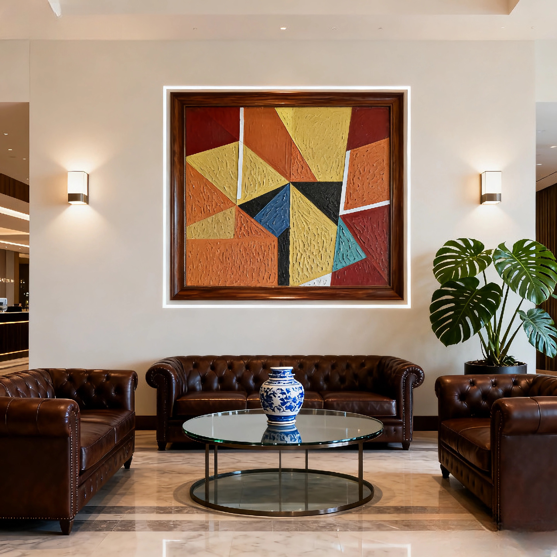 Geometry of Awakening - oil painting print By Anson Ang HK