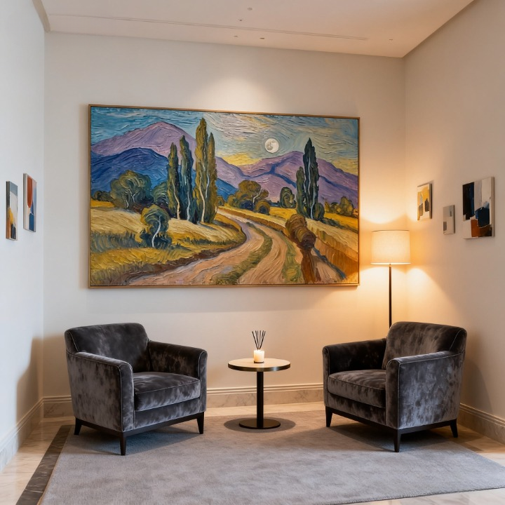 Geometry of the Granary - oil painting print By Anson Ang HK