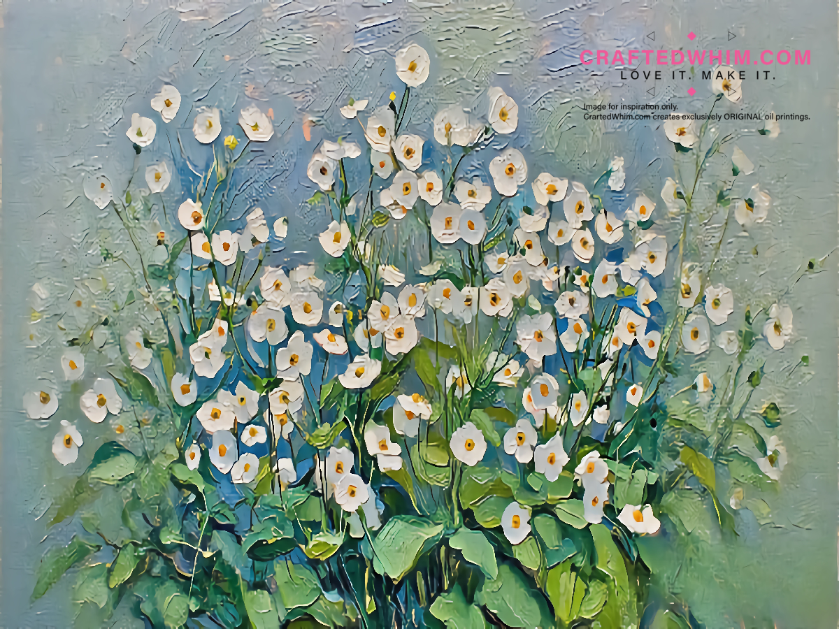 Glazed White Meditation - oil painting print By Anson Ang HK