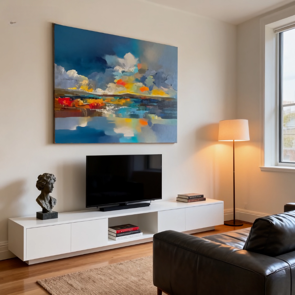 Glimmer from the Other Shore - oil painting print By Anson Ang HK