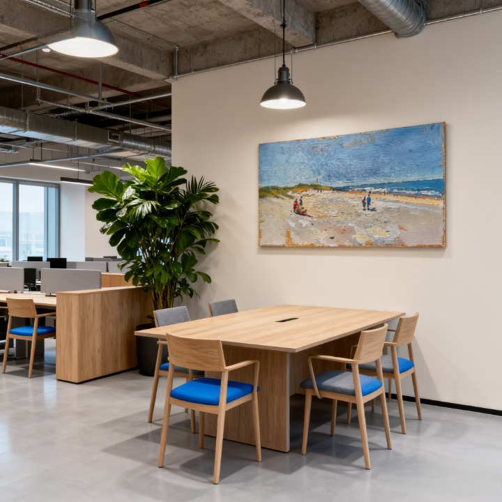 Infinite Recursion of the Shoreline - oil painting print By Anson Ang HK