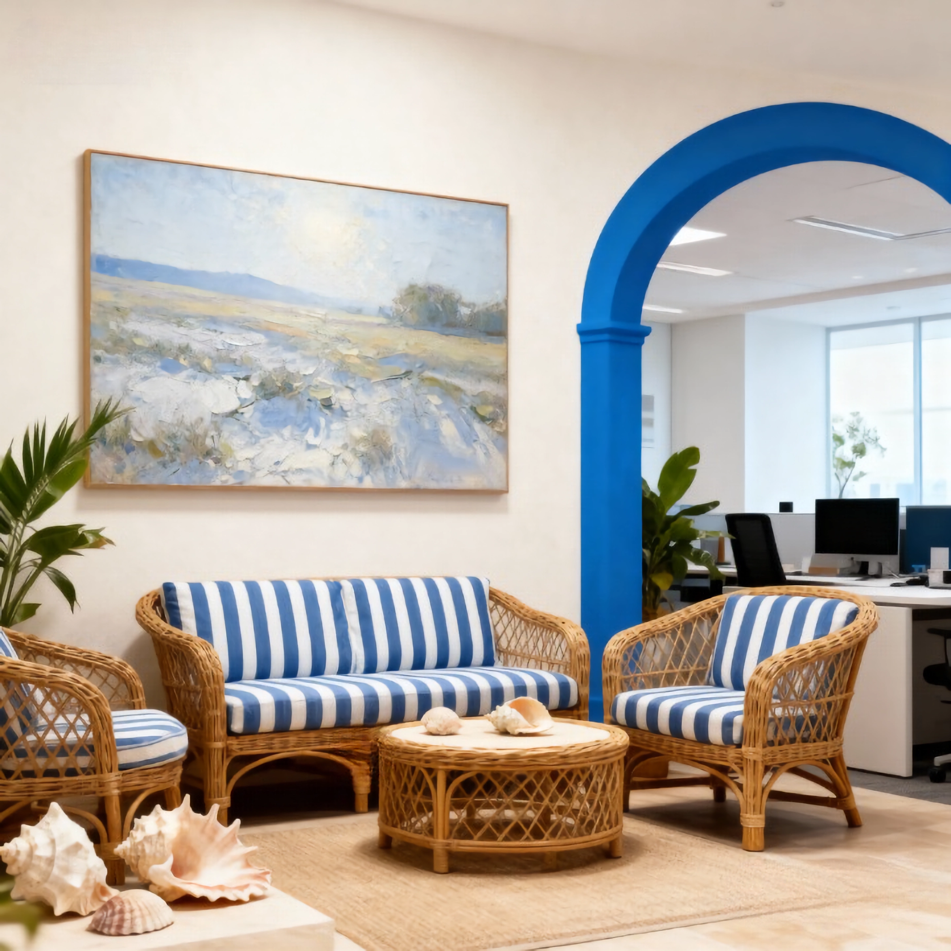 Lakeside Scenery - oil painting print By Anson Ang HK