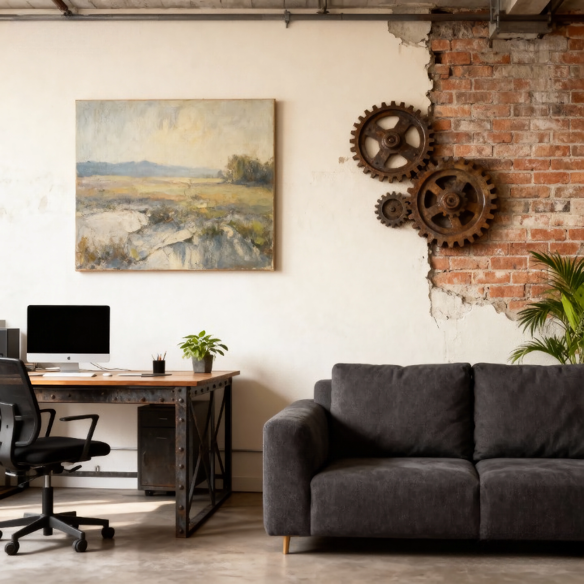 Lakeside Scenery - oil painting print By Anson Ang HK