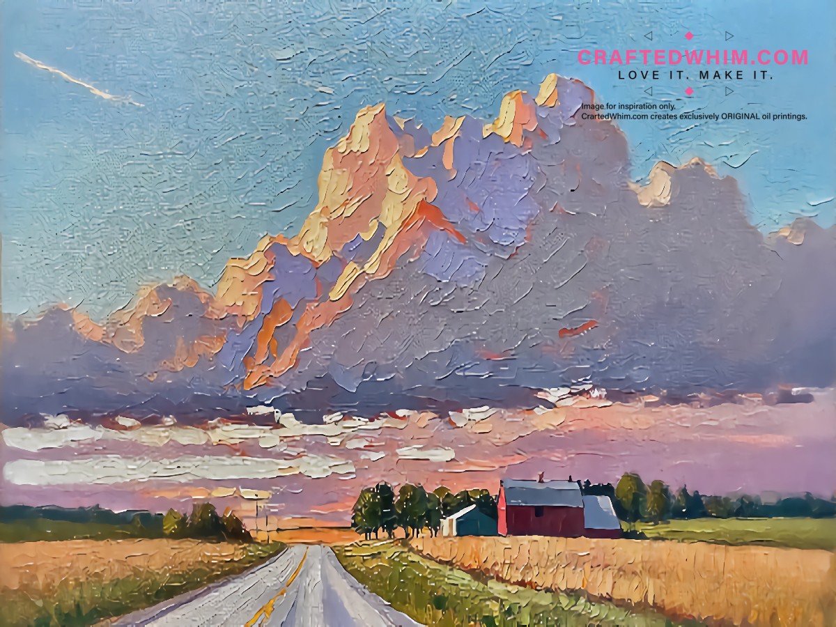 Loneliness of the Stubble Field - oil painting print By Anson Ang HK