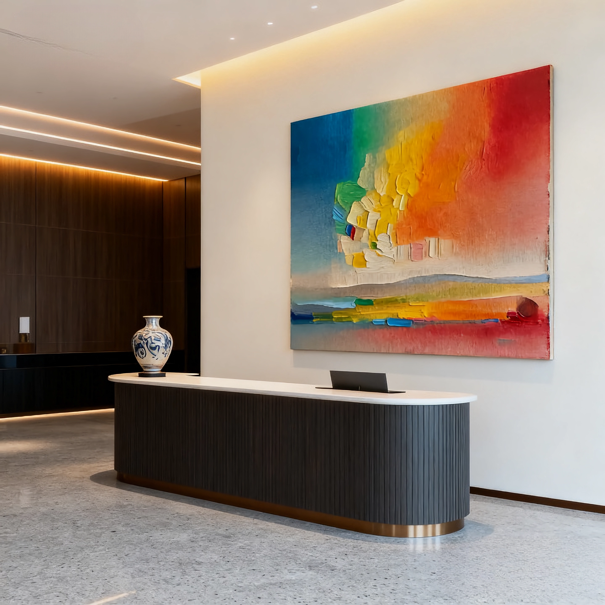 Melting Aurora - oil painting print By Anson Ang HK