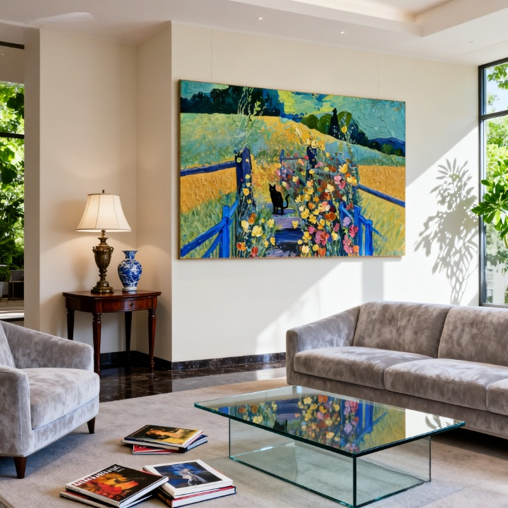 Mist-Locked Towers - oil painting print By Anson Ang HK