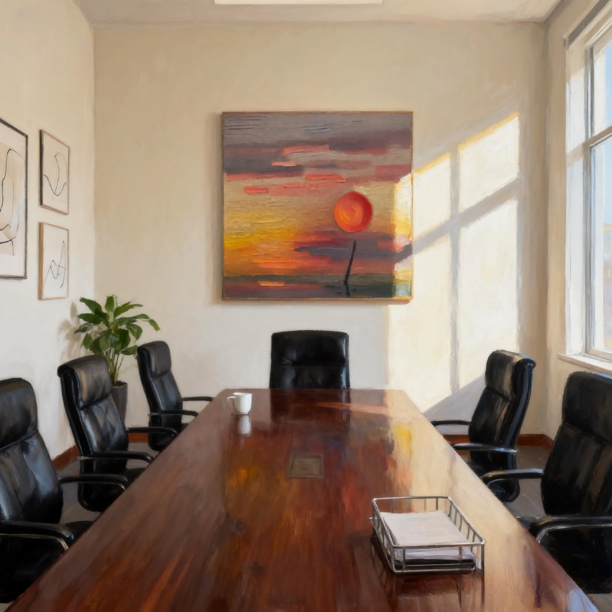 Morning Mist Whisper - oil painting print By Anson Ang HK