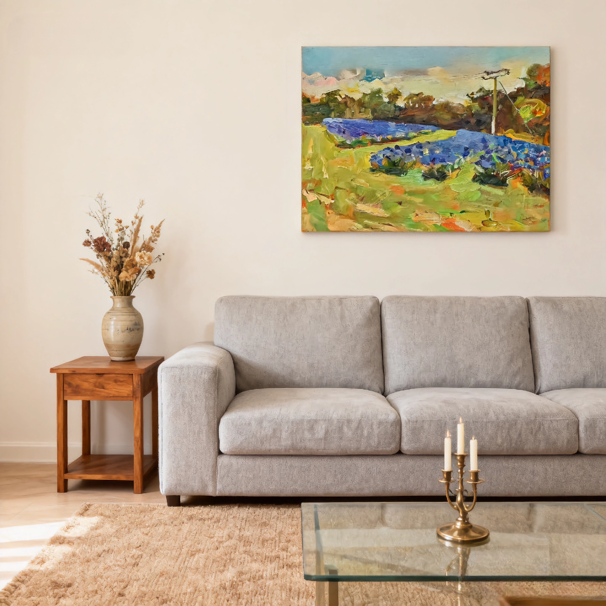 Mountains of Silence - oil painting print By Anson Ang HK