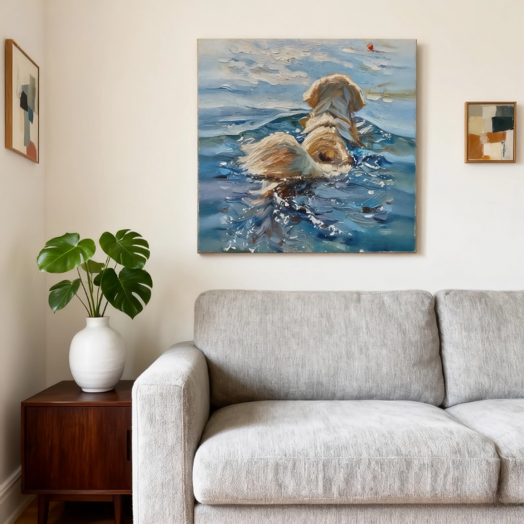 Narrative of the Unlit Side - oil painting print By Anson Ang HK