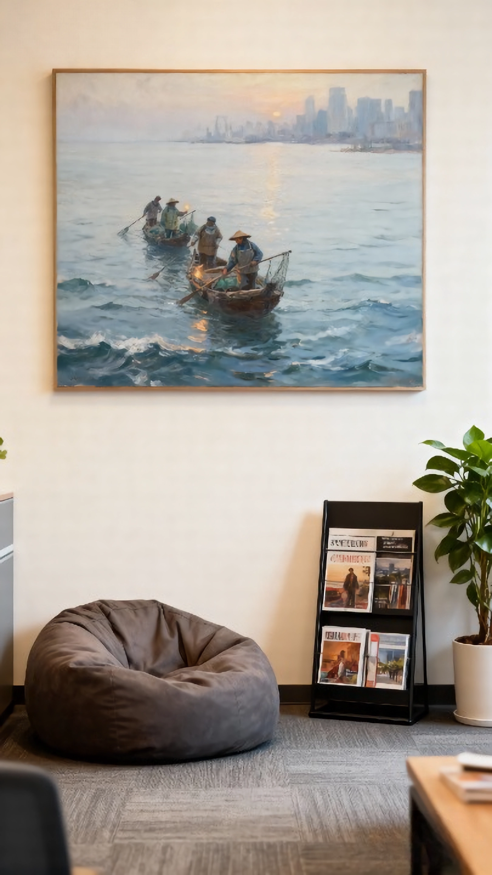 Ocean's Edge - oil painting print By Anson Ang HK