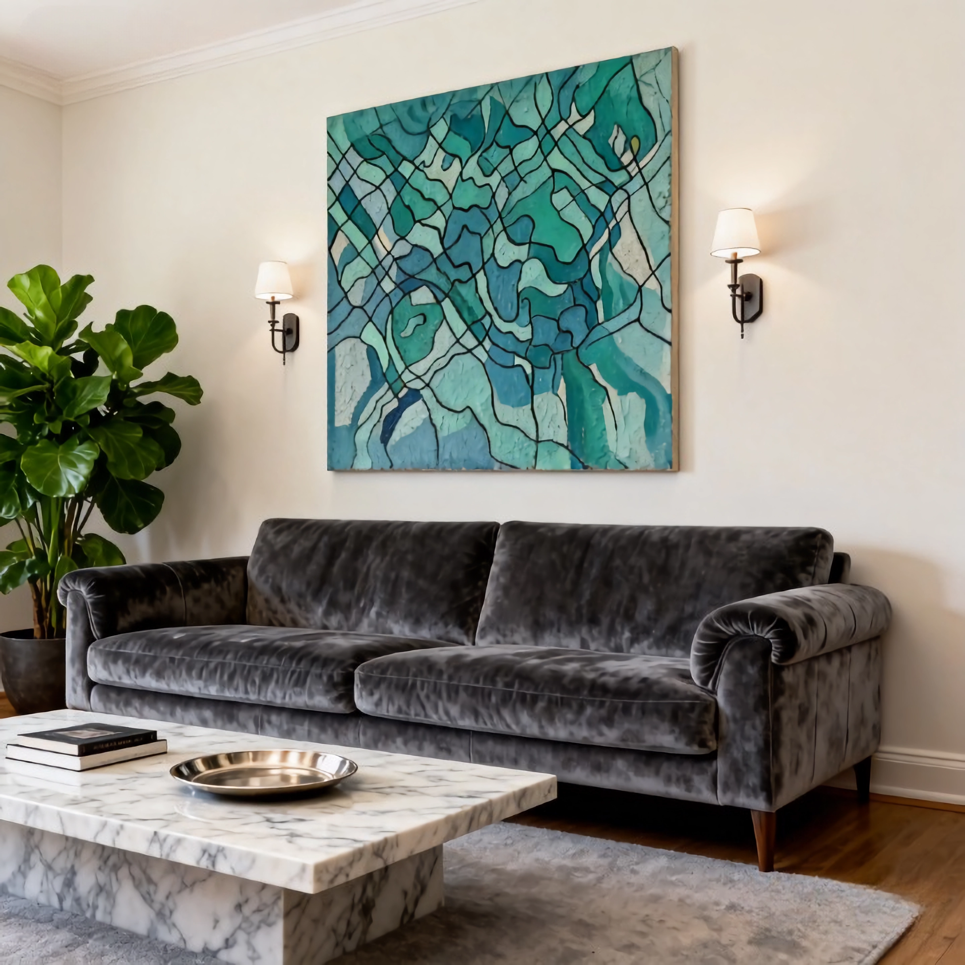 Ocean's Rhythm - oil painting print By Anson Ang HK