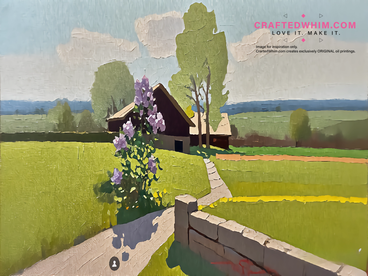 Parallel Universes of Furrows - oil painting print By Anson Ang HK