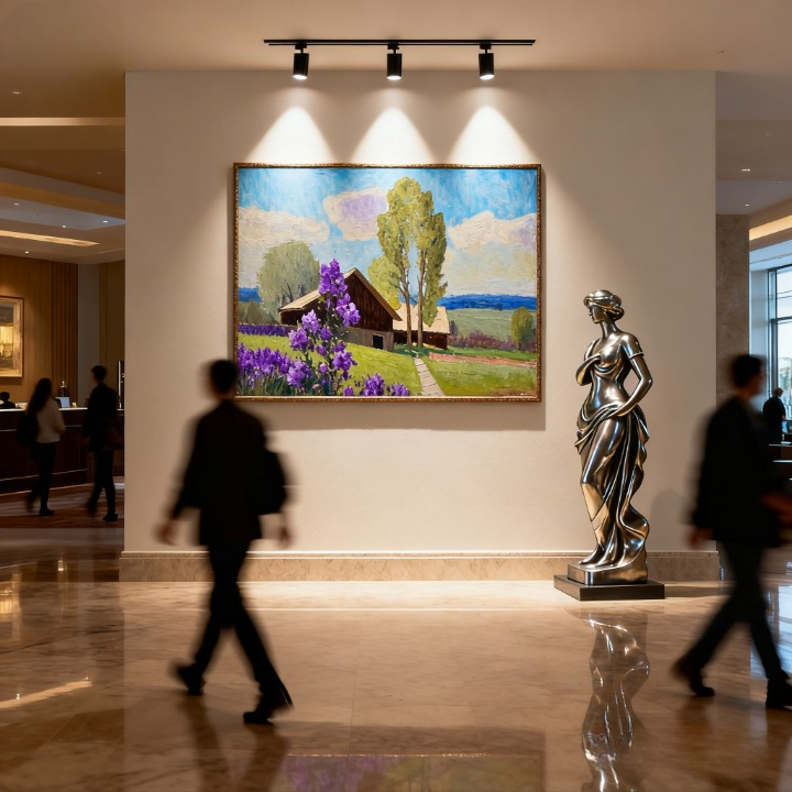 Parallel Universes of Furrows - oil painting print By Anson Ang HK