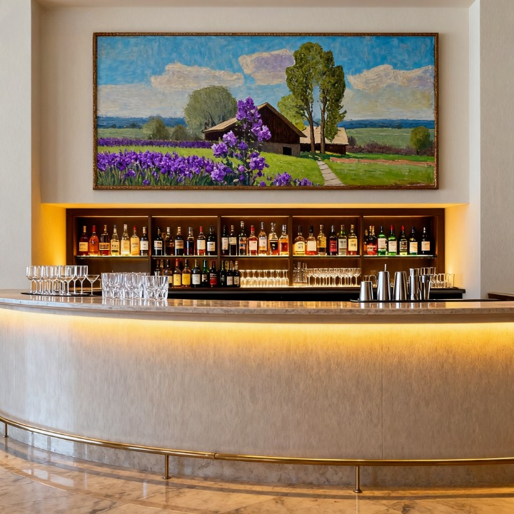 Parallel Universes of Furrows - oil painting print By Anson Ang HK