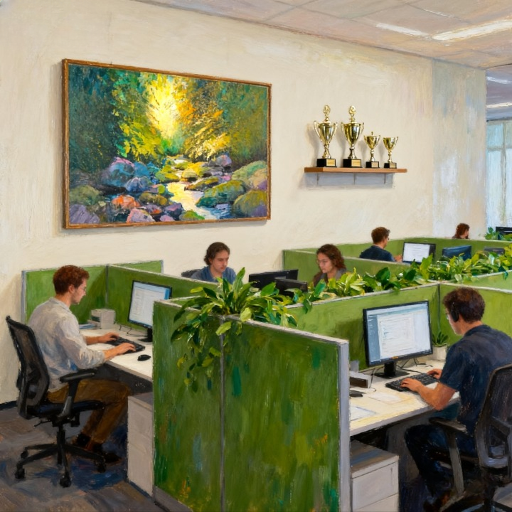 Present Continuous of Succession - oil painting print By Anson Ang HK