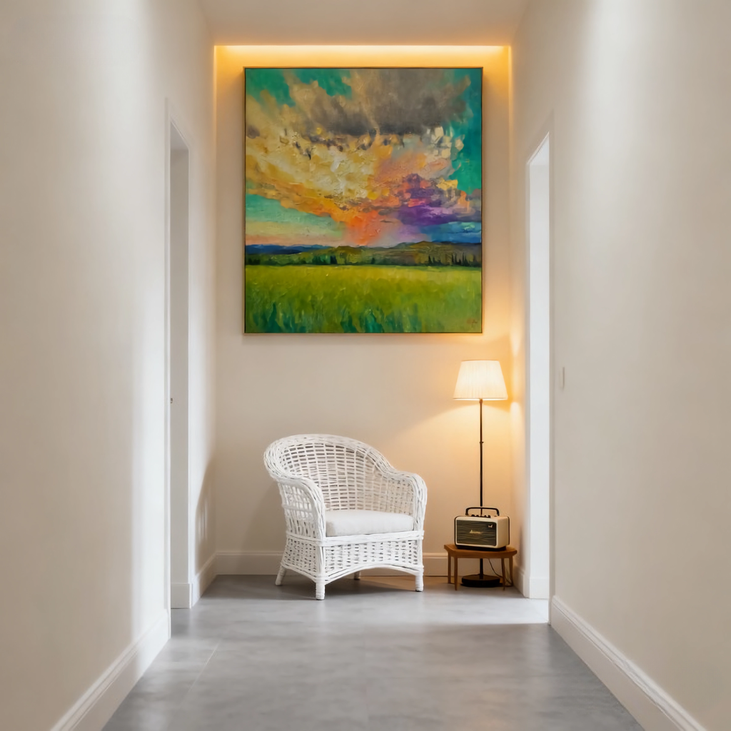 Realm of the Midnight Sun - oil painting print By Anson Ang HK