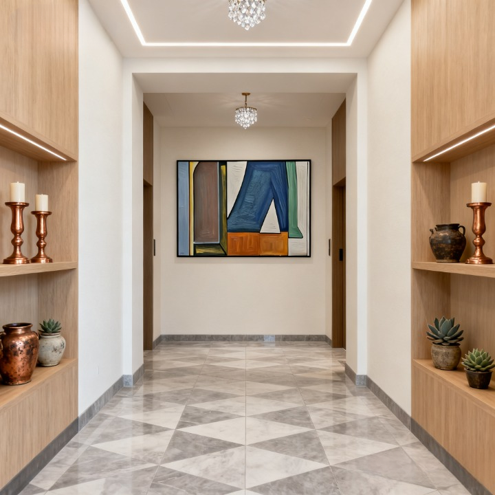 Reflection on Glass Curtains - oil painting print By Anson Ang HK