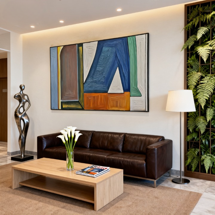 Reflection on Glass Curtains - oil painting print By Anson Ang HK