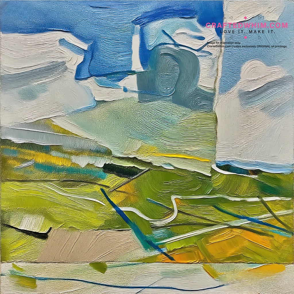 Rhythm of Basalt Columns - oil painting print By Anson Ang HK