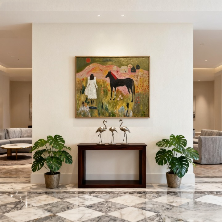 Sanctity of Light Shafts - oil painting print By Anson Ang HK