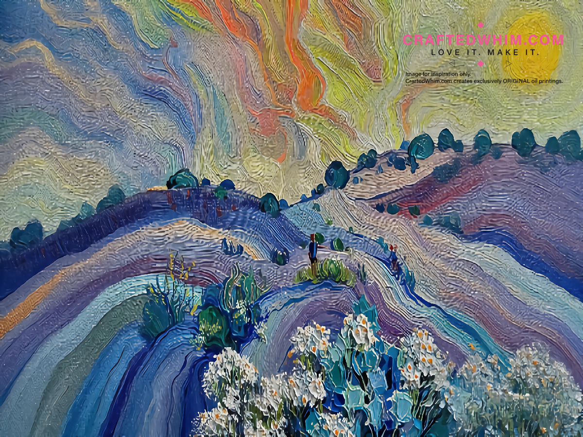 Self-Similarity of an Eddy - oil painting print By Anson Ang HK