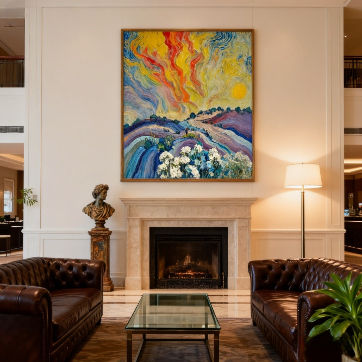 Self-Similarity of an Eddy - oil painting print By Anson Ang HK