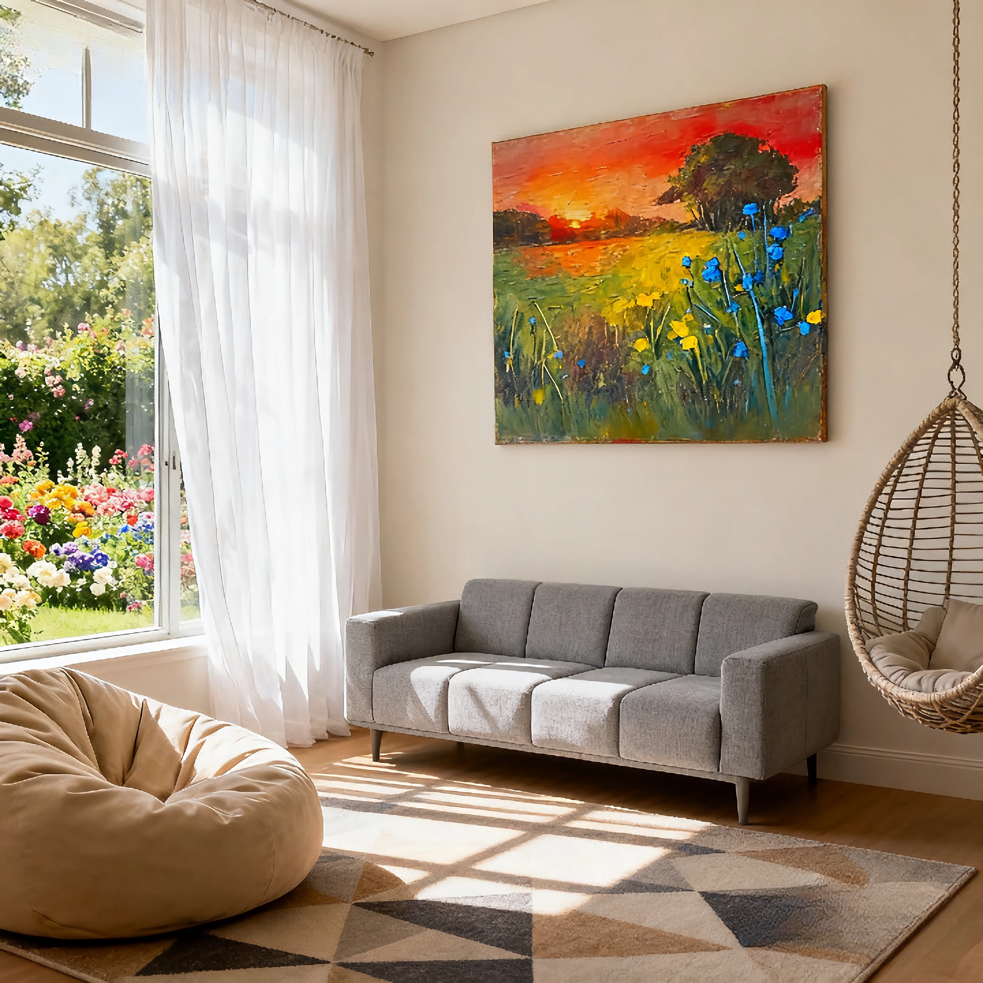 Shadow Length as a Function of Time - oil painting print By Anson Ang HK