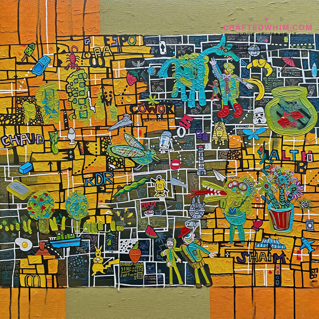 Signals in the Labyrinth - oil painting print By Anson Ang HK