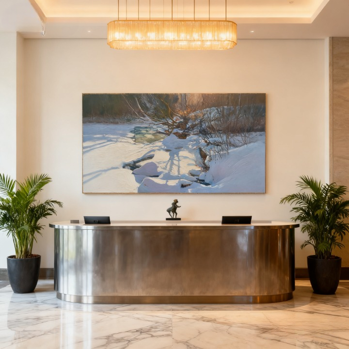 Stochastic Distribution of Light Patches - oil painting print By Anson Ang HK