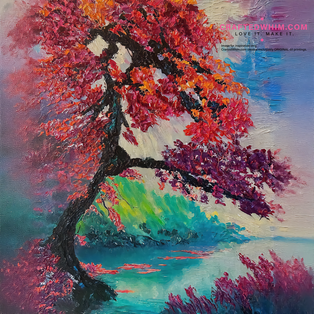 Tension of Full Bloom - oil painting print By Anson Ang HK